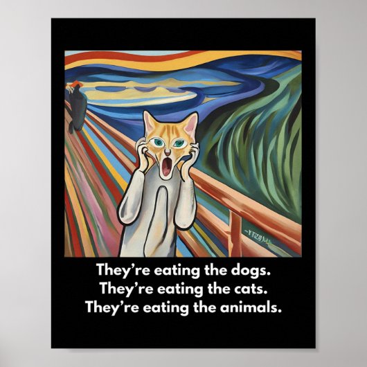 De Schreeuw; Ze eten de honden Poster (Voorkant)