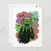 De Schreeuw - Zombie Cartoon Briefkaart (Voorkant / Achterkant)