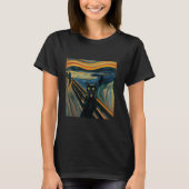 De schreeuwende kat Munch expressionisme kunst T-shirt (Voorkant)