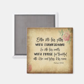 De Schrift betreedt zijn poorten met Thanksgiving Magneet (Voorkant / Achterkant)