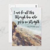 De Schrift citeert Notecard Philippians Briefkaart (Voorkant / Achterkant)