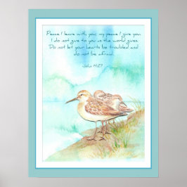 De Schrift, Inspirerend, Vrede, John 14:27 Beach Poster