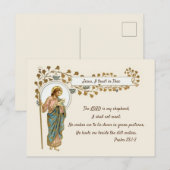 De Schrift van de Goede Herder van Jezus citeert G Feestdagenkaart (Voorkant / Achterkant)