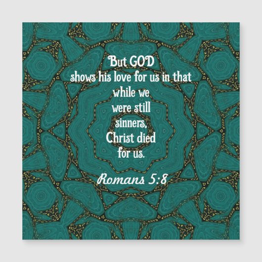 De Schrift van de Liefde van God Citaat Romans 5:8 (Voorkant)