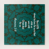 De Schrift van de Liefde van God Citaat Romans 5:8 Legpuzzel (Horizontaal)
