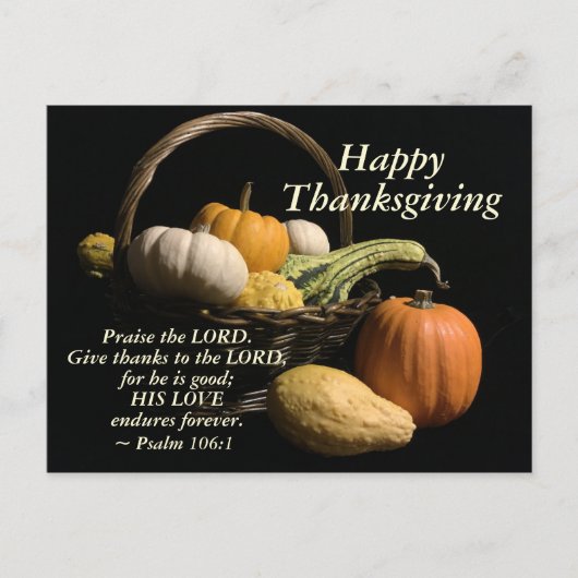 De Schrift van de Thanksgiving Pheft de Heer Psalm Briefkaart (Voorkant)