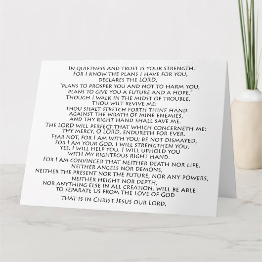 De Schriftbeloften van God Bijbelse groot Wenskaar Kaart (Voorkant)