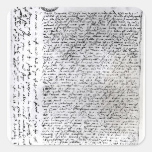 De schriftelijke berichten van Sir Francis Drake Vierkante Sticker