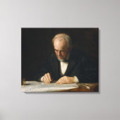 De Schrijfmeneer door Thomas Eakins Canvas Afdruk (Voorkant)
