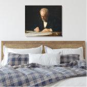 De Schrijfmeneer door Thomas Eakins Canvas Afdruk (Insitu (Slaapkamer))