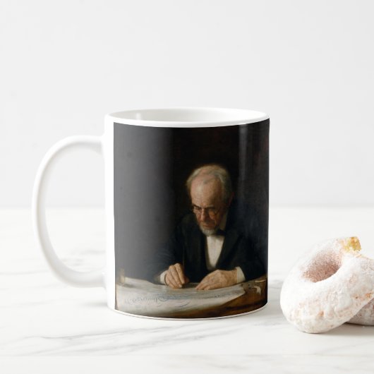 De Schrijfmeneer door Thomas Eakins Koffiemok (Met donut)