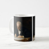 De Schrijfmeneer door Thomas Eakins Koffiemok (Voorkant links)