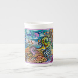 De schrijver in Wonderland Porselein Kop