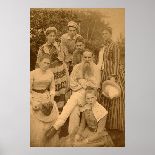 De schrijver Leo Tolstoy met zijn familie Poster (Voorkant)
