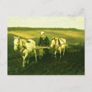 De schrijver Lev Nikolaevich Tolstoy Briefkaart