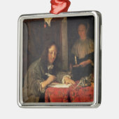 De schrijver metalen ornament (Links)
