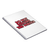 De schrijver niet storen notitieboek (Rechterzijde)