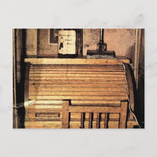 De schrijver Roll Top Desk Briefkaart (Voorkant)