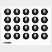 De schrijver ronde sticker (Vel)