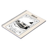 De schrijver Tarot Kaart gepersonaliseerde auteur Notitieboek (Linkerzijde)