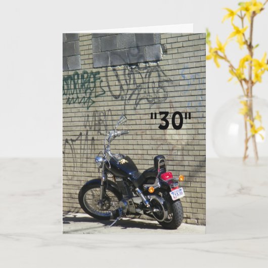 DE SCHRIJVING IS OP DE WALL-HAPPY 30th Kaart (Gele Bloem)