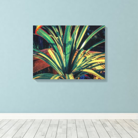 De schroefdraad heeft scherpe randen canvas afdruk (Insitu (Houten vloer))