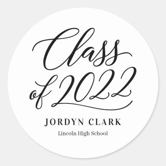 De Schtickers Envelopzegels van het Afstuderen van Ronde Sticker (Voorkant)