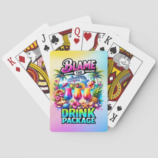 De schuld van de Drink Pakket Funny Cruise Pokerkaarten (Achterkant)