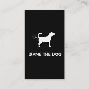 De schuld van de hond - gekweekte grappige hond va visitekaartje