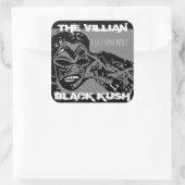 DE SCHURK ZWARTE KUSH INDICA VIERKANTE STICKER (Tas)