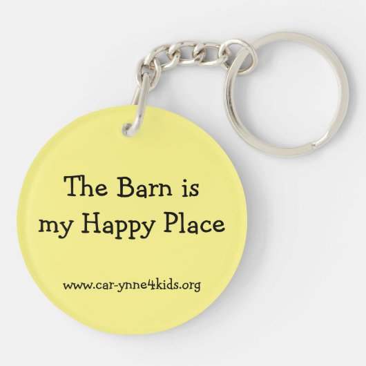 De schuur is mijn Happy Place Acryl Sleutelhanger (Achterkant)