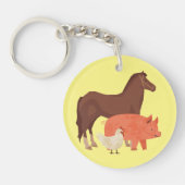 De schuur is mijn Happy Place Acryl Sleutelhanger (Voorkant)