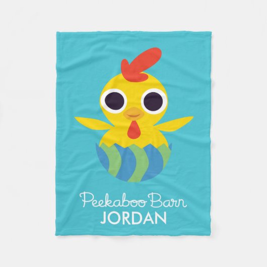 De Schuur Pasen van Peekaboo | Bandiet het Kuiken Fleece Deken (Voorkant)