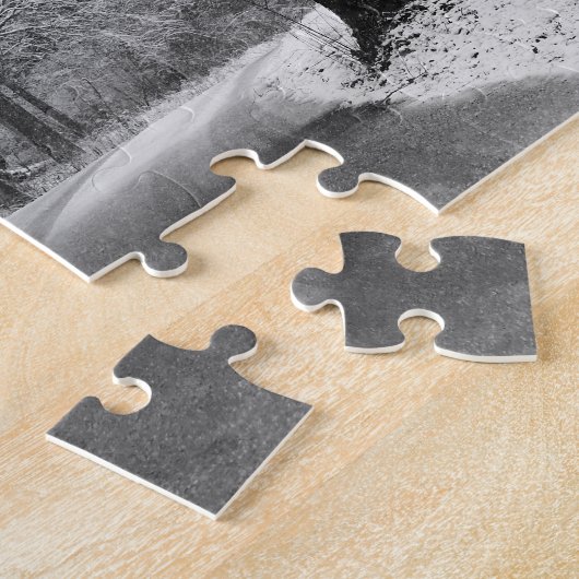 De schuur Vroege winter sneeuw Legpuzzel (Zijkant)