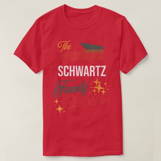 De Schwartz Familie kerstviering die Pajamas Gro a T-shirt (Design voorkant)