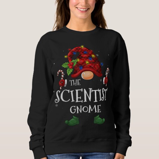 De scientist Gnome Buffalo met kerstboom L Trui (Voorkant)