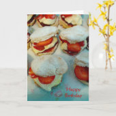 De Sconen/de Cakes van de aardbei Kaart (Gele Bloem)