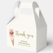 De Scoop Bow Ice Cream Baby shower Dank u Bedankdoosjes (Voorkant)