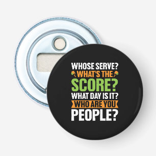 De Score Pickleball-liefhebber Button Flesopener