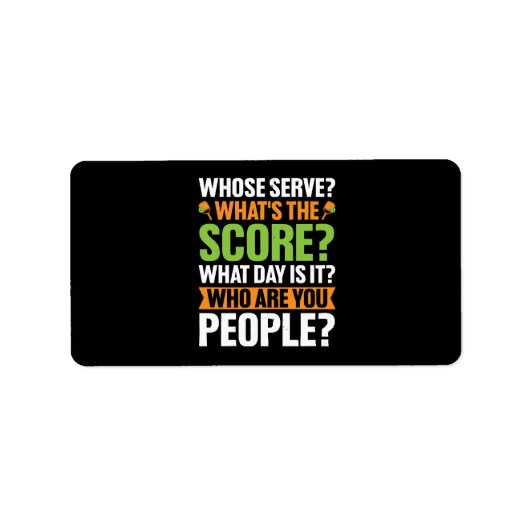De Score Pickleball-liefhebber Etiket (Voorkant)