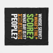 De Score Pickleball-liefhebber Fleece Deken (Voorkant (Horizontaal))
