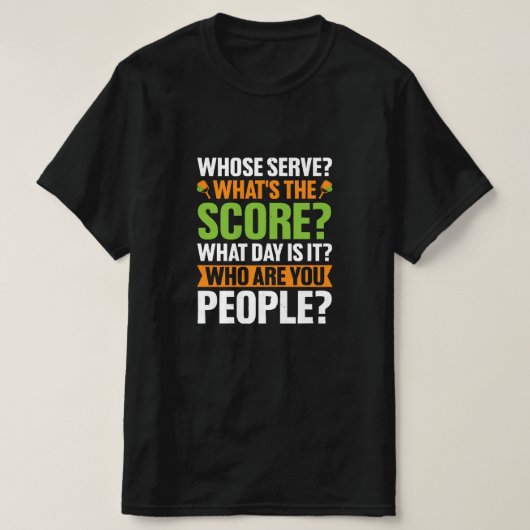 De Score Pickleball-liefhebber T-shirt (Design voorkant)