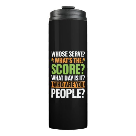 De Score Pickleball-liefhebber Thermosbeker (Voorkant)