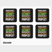 De Score Pickleball-liefhebber Vierkante Sticker (Vel)