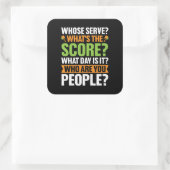 De Score Pickleball-liefhebber Vierkante Sticker (Tas)