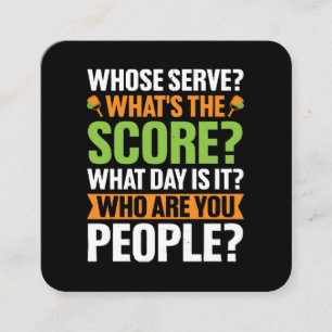 De score Pickleball Lover Vierkante Visitekaartje