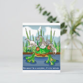 De Scorpion en de kikker Briefkaart (Staand voorkant)