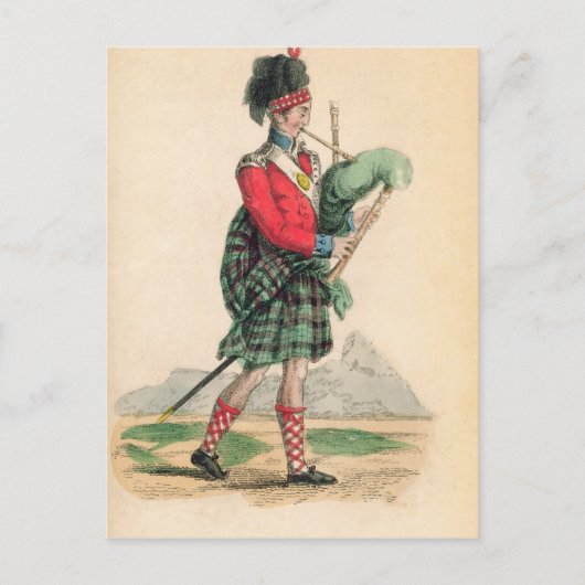 De Scotch Piper Briefkaart (Voorkant)