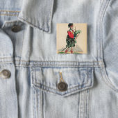 De Scotch Piper Vierkante Button 5,1 Cm (In situ)