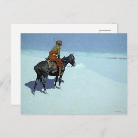 De scout, vrienden of vijanden van Frederic Reming Feestdagenkaart (Voorkant / Achterkant)